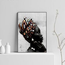 African Art Woman Oil Painting on Canvas Cuadros Posters Prints Canvas Wall Art
