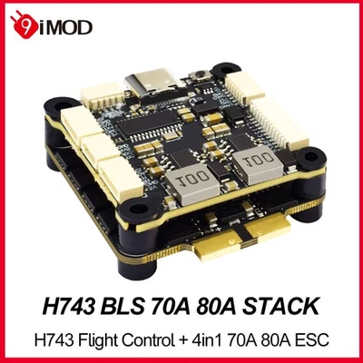 9IMOD H743 Flight Stack Control 4in1 70A/80A ESC 3-8S Lipo 30.5x30.5mm Dual Gyro - Image 1 of 4