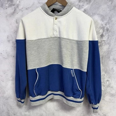 Moletom Vintage Pierre Cardin Adulto Médio Branco/Azul  - Imagem 1 de 4