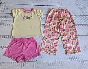 Carter’s Talla 4T De Colección Y2K Amarillo/Rosa Chicle Little Ladybug 3 Piezas Juego de pijama - Imagen 1 de 9