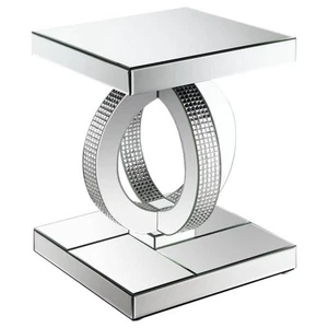 Coaster 15.75 in. Mirror Square End Table - Picture 1 of 7