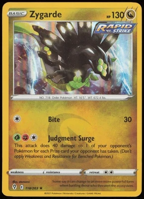 Zygarde 118/203 SWSH07: Evolving Skies Holo - NM1 - Image 1 of 2