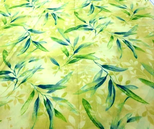 1 1/2 Yds Rejuvenation Japanese Designs Maywood Studio Yellow Green Leaf Fronds - Picture 1 of 5