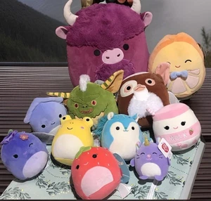 10 Squishmallows nagelneu mit Etikett verschiedene Größen + 1 Bonus Plüschy - Bild 1 von 15