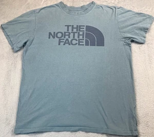The North Face Herren T-Shirt Medium Blau Half Dome Logo Tee 100% Baumwolle - Bild 1 von 8