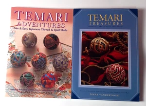 Temari Adventures & Temari Treasures by Diana Vandervoort NEW Paperback Set - Imagen 1 de 2