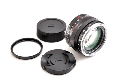 Carl Zeiss C Sonnar 50mm f/1.5 ZM T* Black for Leica M from Japan Near Mint - Image 1 of 4