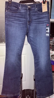 $69 NWT 33/32 LEVI'S 315 DARK BLUE JEANS 5 POCKET ZIP SHAPING BOOTCUT  16M #NV03 - Image 1 of 4