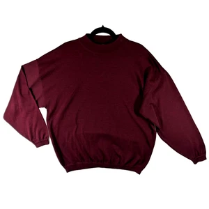 St. Croix Shop Knits USA Made Mens M Cotton Blend Sweater Mock Neck LS #416 - Picture 1 of 8