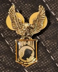 POW-MIA EAGLE Lapel or Cap Pin - Enamel “You Are Not Forgotten “ - Picture 1 of 1