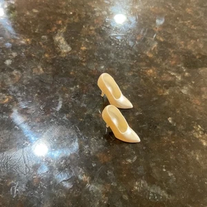 Vintage 1990’s Mattel Barbie Doll White Spike Heels Reproduction - Picture 1 of 5