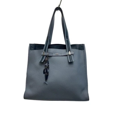 FURLA Tote Bag Blue Authentic Women D:4.53” H:14.17” W:14.76” 8067 - Image 1 of 4