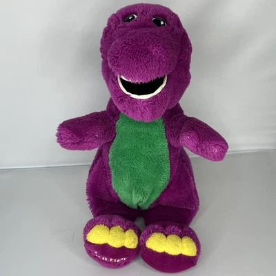 Винтажный плюшевый фиолетовый динозавр Barney 14 дюймов Fisher Price 1996 - Изображение 1 из 3