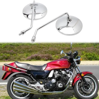 Пара хромированных задних зеркал для мотоцикла 8 мм/10 мм для Honda CBX1000 CBX250 Super Sport - Изображение 1 из 4