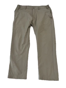 Pantalones chinos rectos informales de lona caqui 34x25 U-510 para hombre trabajo - Imagen 1 de 7