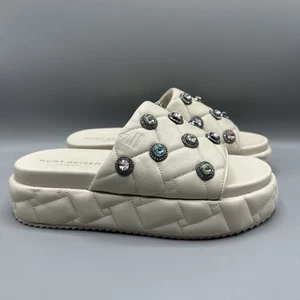 KURT GEIGER LONDON SM octavia platform sandals Women’s Size EU41 /US10 Off White - Picture 1 of 9