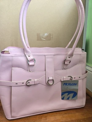 Mcklein Usa Willow Springs Leather Ladies Briefcase Pink Genuine Leather - Image 1 of 4
