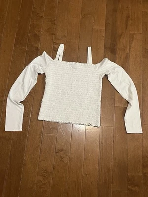 Abercrombie Kids Girls 13/14 White Cold Shoulder Long Sleeve Top Measurements - Image 1 of 4