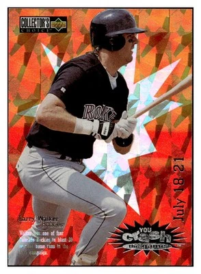 1996 Collector's Choice #CG16c Larry Walker You Crash the Game September 27-29 - Image 1 of 2