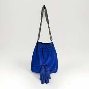 Rebecca Minkoff Lexi Echtleder Kordelzug Bucket Bag Kette Riemen Handtasche #F - Bild 1 von 9