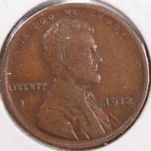 Centavo Lincoln Wheat 1912, moneda circulada extra fina, tienda #CT0163 - Imagen 1 de 2