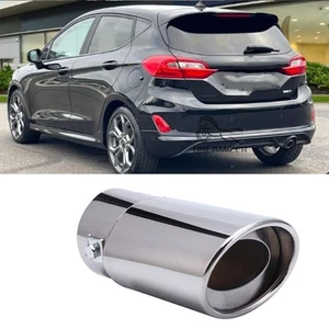 For Ford Fiesta ST SE Silver Stainless Steel Rear Exhaust Pipe Tail Muffler Tip - Picture 1 of 13