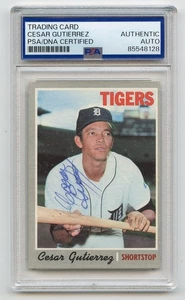 CESAR GUTIERREZ Signed 1970 Topps #269 Tigers RARE PSA/DNA Encapsulated - Bild 1 von 1
