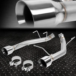 For 11-14 Ford Mustang 3.7L V6 S.Steel 4" Muffler Tip Axle Back Exhaust System - Picture 1 of 7