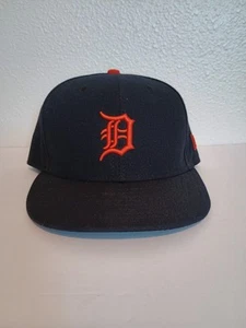 Detroit Tigers Mütze New Era 59FIFTY tailliert Größe 7 3/8 blau orange Away On-Field - Bild 1 von 7