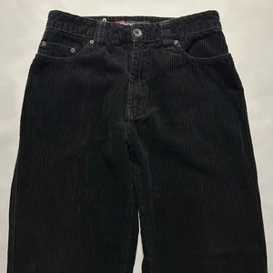 Vintage Anchor Blue Corduroy Pants Black Size 30x30 Baggy Skater Grunge Y2K - Picture 1 of 13