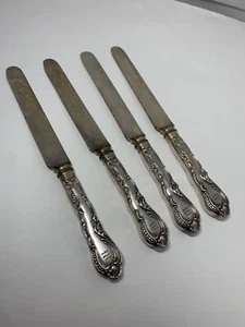 4 cuchillos de cena Gorham Silver Plate cubiertos plateados - Imagen 1 de 14