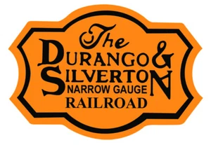 Durango & Silverton Narrow Gauge Railroad Metal Sign In Orange 12x8.5 - Picture 1 of 1