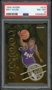 1996 Hoops Ray Allen Gold NBA Rookie #2 of 30 Milwaukee Bucks HOF PSA 8 Mislabel - Bild 1 von 10