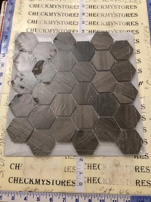 1X Sheet LIFEPROOF Hexagon 12 in. x 12 in. x 8mm Glazed Porcelain Mosaic TILE - Image 1 of 4