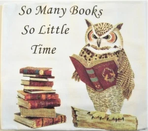Alice's Cottage Cotton Flour Sack Kitchen Tea Towel Wise Owl So Many Books - Picture 1 of 1