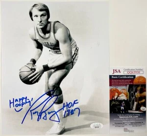 NBA Rick Barry Signed Golden State Warriors B&W 8x10 Photo B Autograph JSA COA - Picture 1 of 1