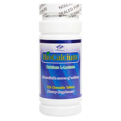 NuHealth BIO CALCIO Calcio Natural Soluble en Agua 120 Comprimidos Masticables Foto 1 de 4