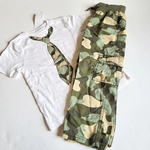 Gymboree Boys sz 5 Camouflage Pants Camo Tie Set NWT 2013 - Picture 1 of 3