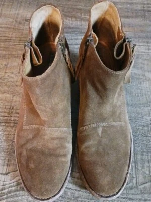 Alberto Fermani Botas Mujer 38.5 EU 8 US Marrón Gamuza Cremallera Botines Italia Foto 1 de 4