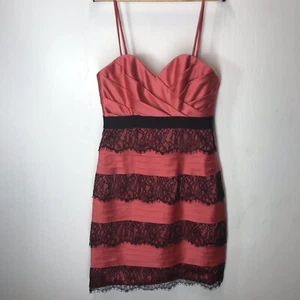 NWT Sorella Vita Sherbet Women's  Sz 10 Spaghetti Gathered Mini Dress Lace 8354 - Picture 1 of 8