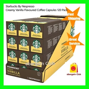 *New* Starbucks By Nespresso Creamy Vanilla Flavoured Coffee Capsules 120 Pack - Picture 1 of 1