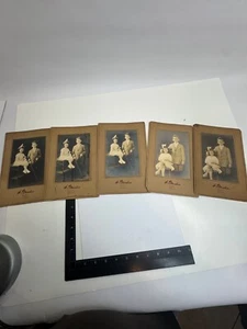 Early 1900s Lot Of 5 Mounted Gelatin Silver Prints Brother & Sister Ages 12 & 9 - Bild 1 von 8