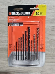 10pc. Masonry Drill Bit Set Black & Decker 71-717 Black Oxide - Picture 1 of 6
