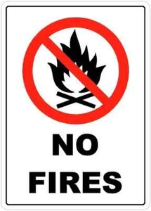 KEIN FEUER GEDRUCKTES SCHILD A5 A4 A3 - Bild 1 von 1