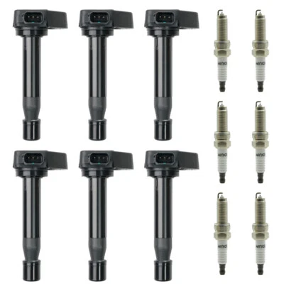 6X Bobinas de encendido + 6X Bujías para Acura RL TL TSX ZDX Honda Accord Odyssey Foto 1 de 4