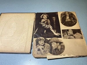 1940's Scrapbook w/ 22 loose pages and covers Mos cuts of Movie Stars - Picture 1 of 23