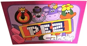 PEZ Postcard ~ 4"x6" ~ PEZ CANDY/PURPLE ANIMALS - Picture 1 of 1
