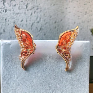 Butterfly Leverback Earrings - Picture 1 of 6