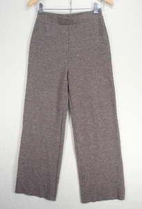 Zara Wide Leg Knit Trouser Pants High Waist Elastic Waistband Soft Casual Size S - Picture 1 of 8