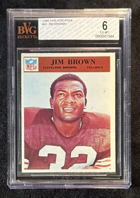 1966 Philadelphia #41 JIM BROWN BVG 6 - Cleveland Browns - HOF - Image 1 of 4